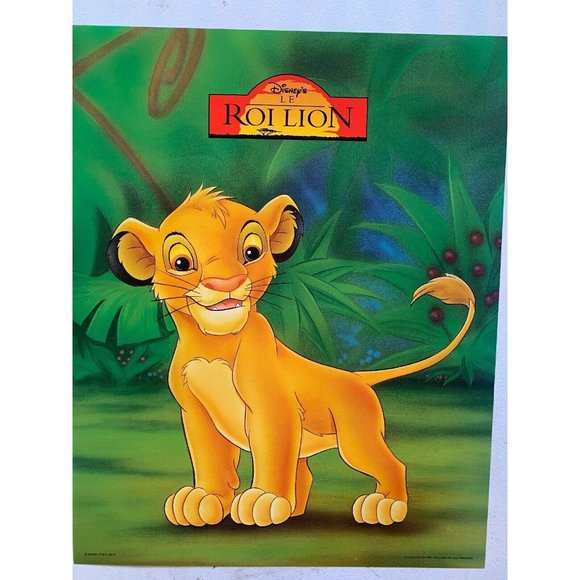 Disney Art Disney Lion King Simba French Movie Poster New Poshmark